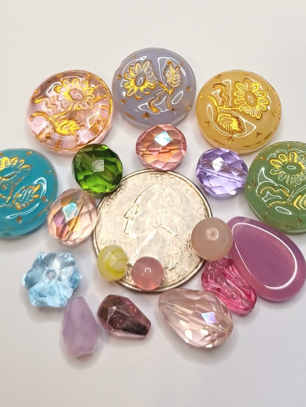 Glass Beads loose 200pcs for jewelry-making - Picture 3 of 3
